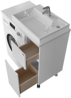 Тумба под раковину для стиральной машины СанТа Лондон 224027 29см белый